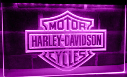 Harley Davidson LED Sign - Custom Motorcycle Decor 8 x 12 - Image 3