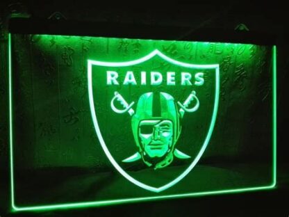 Oakland Raiders LED Sign Man Cave Game Room Decor - Image 5