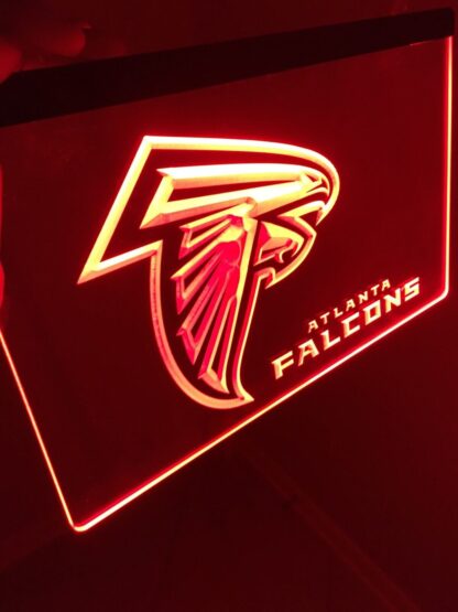 Atlanta Falcons LED Sign Light – NFL Game Room Decor for Fans 8 x 12 - Image 2