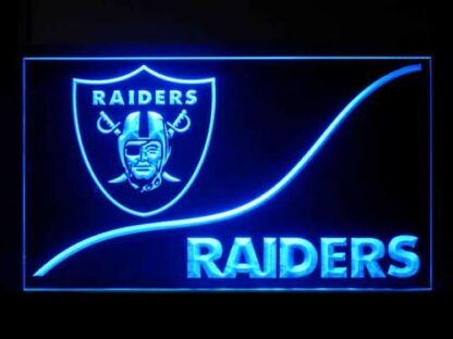 Oakland Raiders LED Sign Man Cave Game Room Decor - Image 2