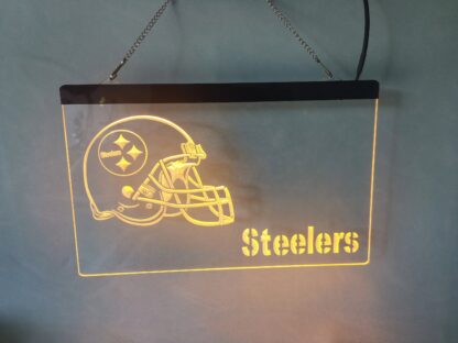 Pittsburgh Steelers LED Sign  – NFL Man Cave Decor gift - Image 4