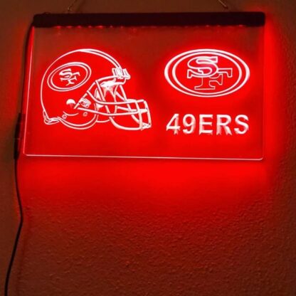 San Francisco 49ers LED Sign – NFL Light for Man Cave & Bar 8 x 12 - Image 3