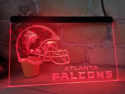 Atlanta Falcons LED Sign Light – NFL Game Room Decor for Fans 8 x 12 - Image 3