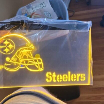 Pittsburgh Steelers LED Sign  – NFL Man Cave Decor gift - Image 2