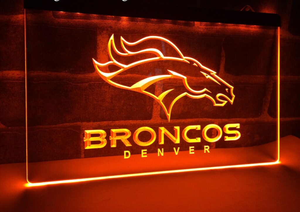 Denver Broncos neon sign