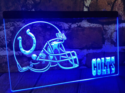 Indianapolis Colts LED Sign | Custom Football Fan Cave Light 8 x 12 - Image 2